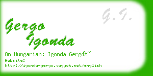 gergo igonda business card